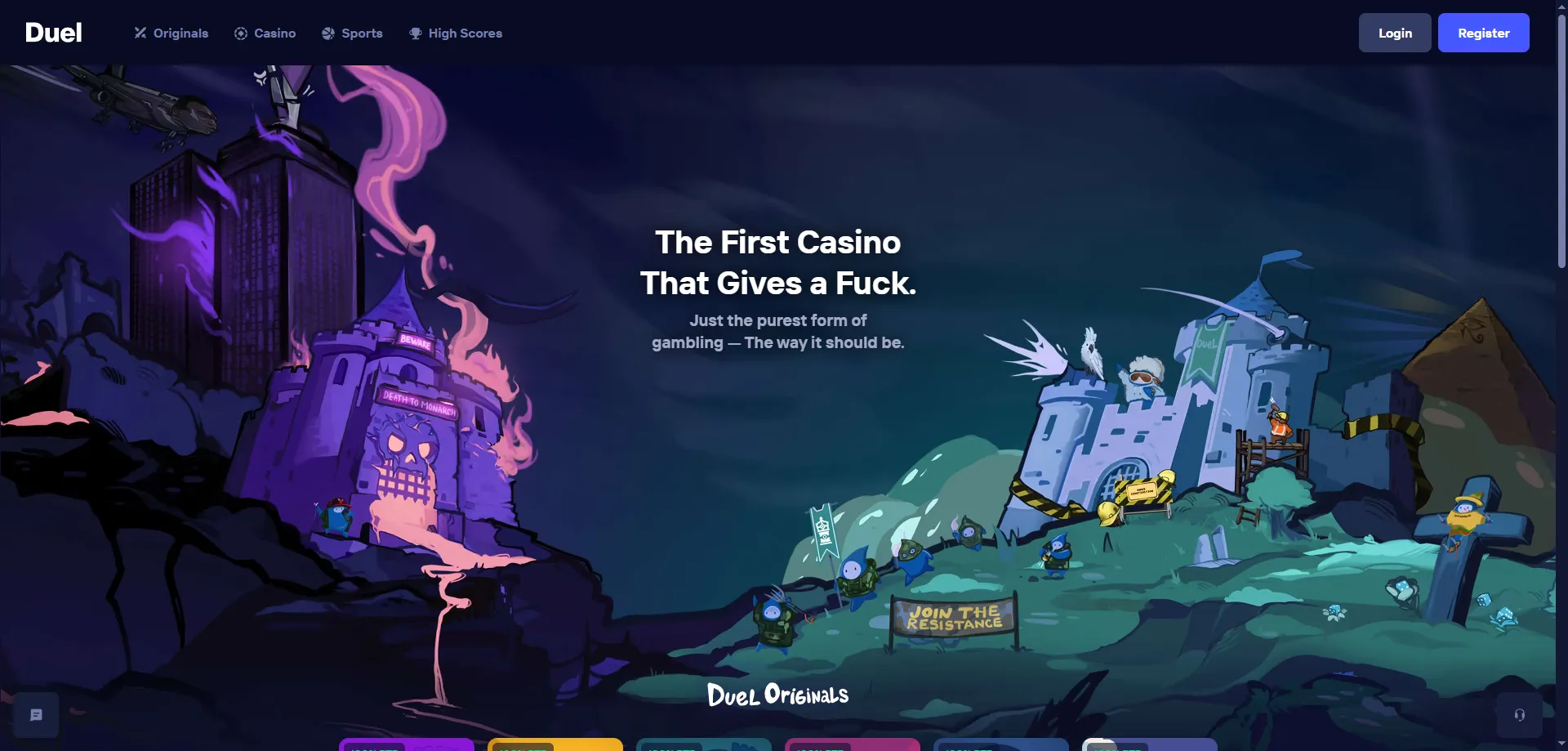 Duel Casino uradna domača stran s promo kodami 2026