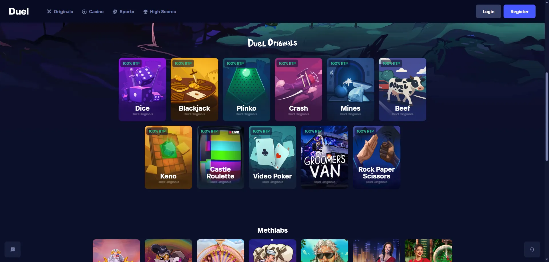 Duel Casino igre &ndash; sloti, namizne igre in live dealer Slovenija